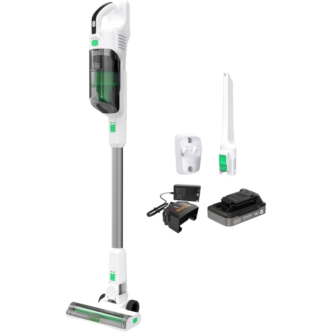 Aspirateur vertical, coloris noir, avec une utilisation sans fil
