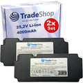 Lot de 2 batteries rechargeables associant une alimentation de l'appareil compatible au coloris gris et blanc