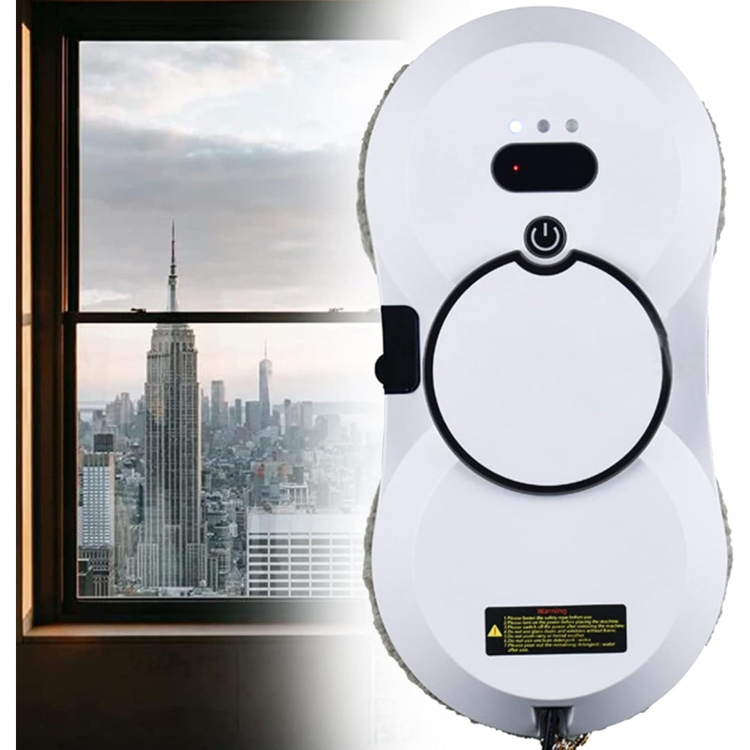 Robot nettoyeur de fenetres associant une detection des obstacles au coloris blanc