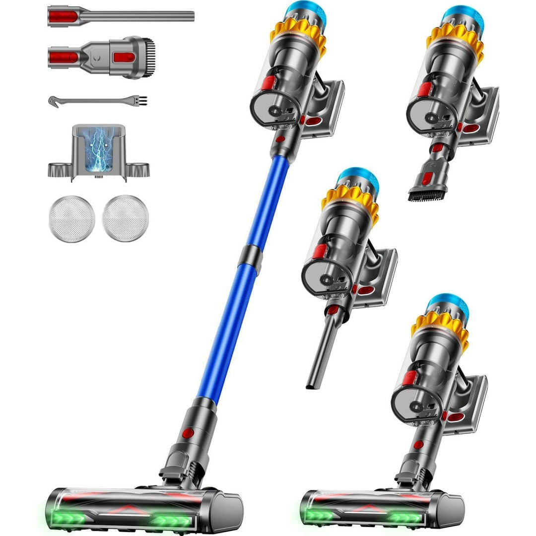 Aspirateur vertical proposant une capacite annoncee de 2800 mAh